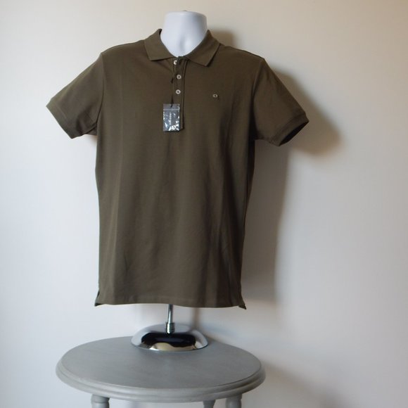 DIESEL T-HEAL BUTTON FRONT POLO SHIRT OLIVE PREM - Picture 1 of 5